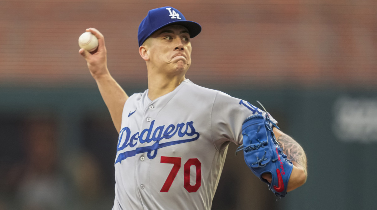 Los Angeles Dodgers pitcher Bobby Miller