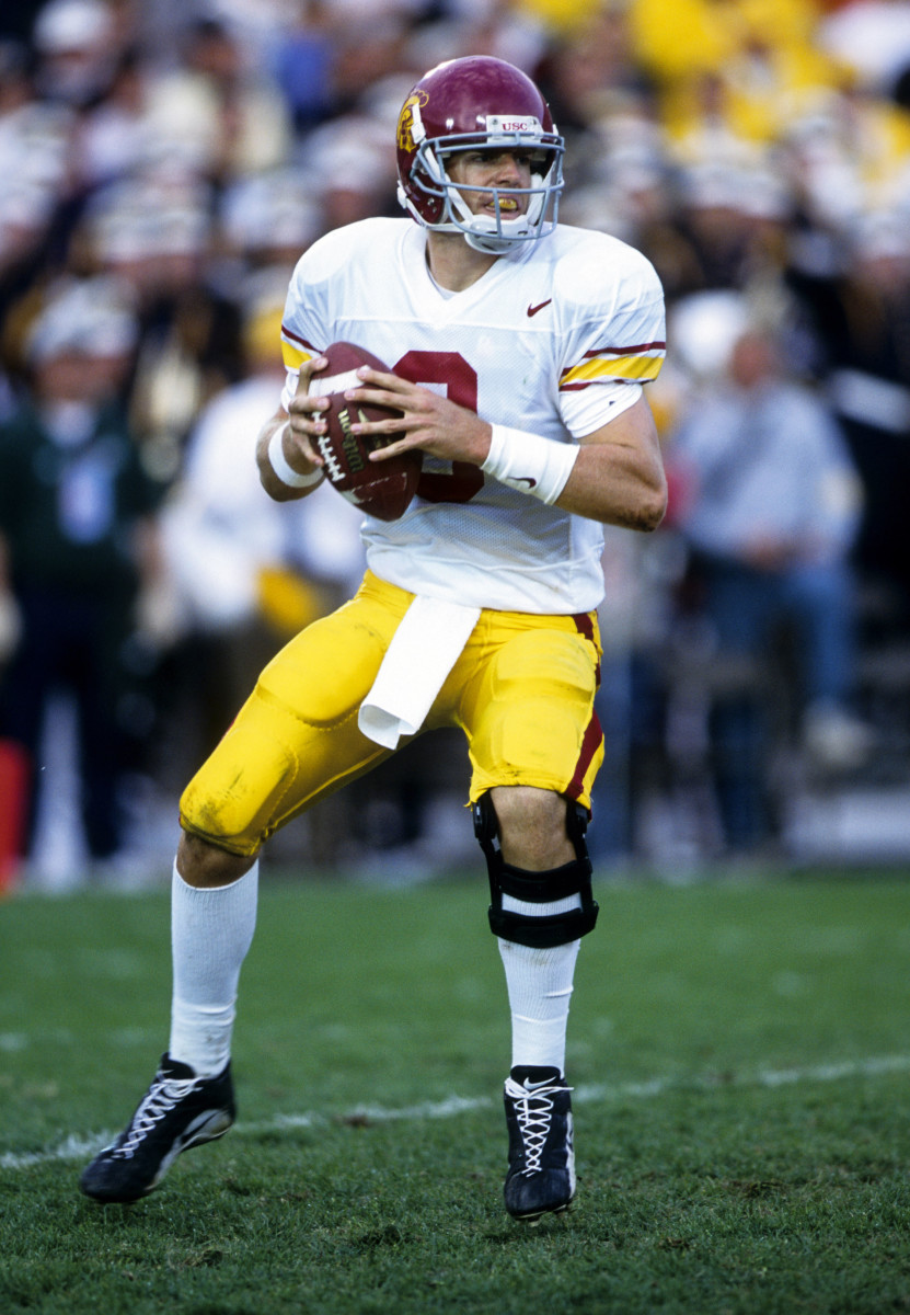 Unknown date 2001; South Bend, IN, USA; FILE PHOTO; Southern California quarterback Carson Palmer in action against Notre Dame at Notre Dame Stadium. Mandatory Credit: USA TODAY Sports