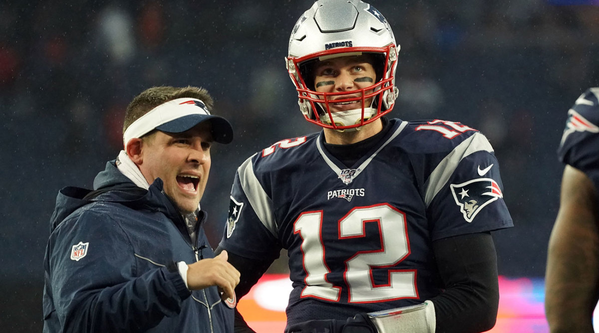 Josh McDaniels and Tom Brady during their Patriots days