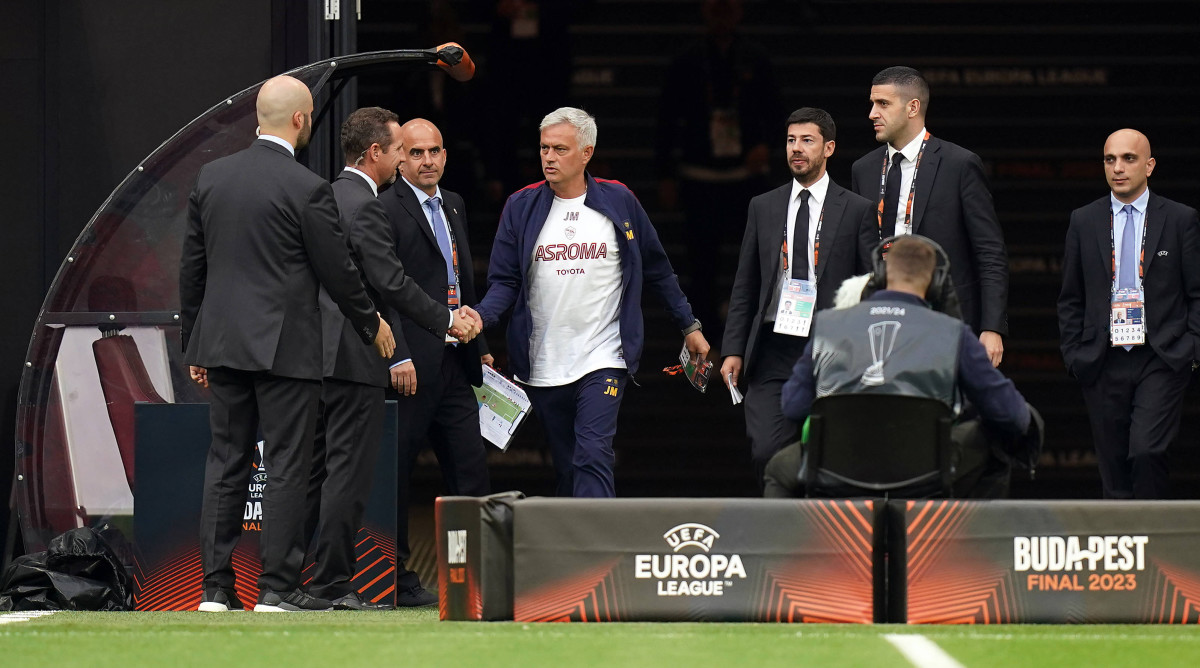 Jose Mourinho at the Europa League final