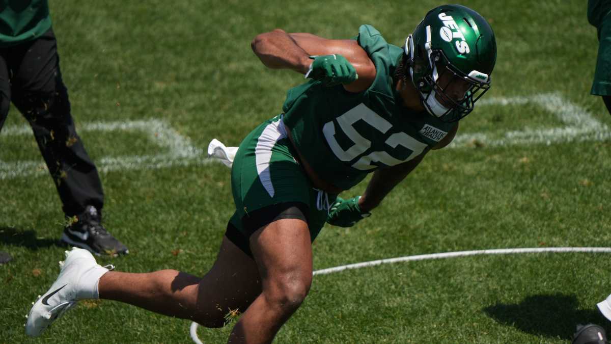 Jets' DE Jermaine Johnson at OTAs Phase on May 31