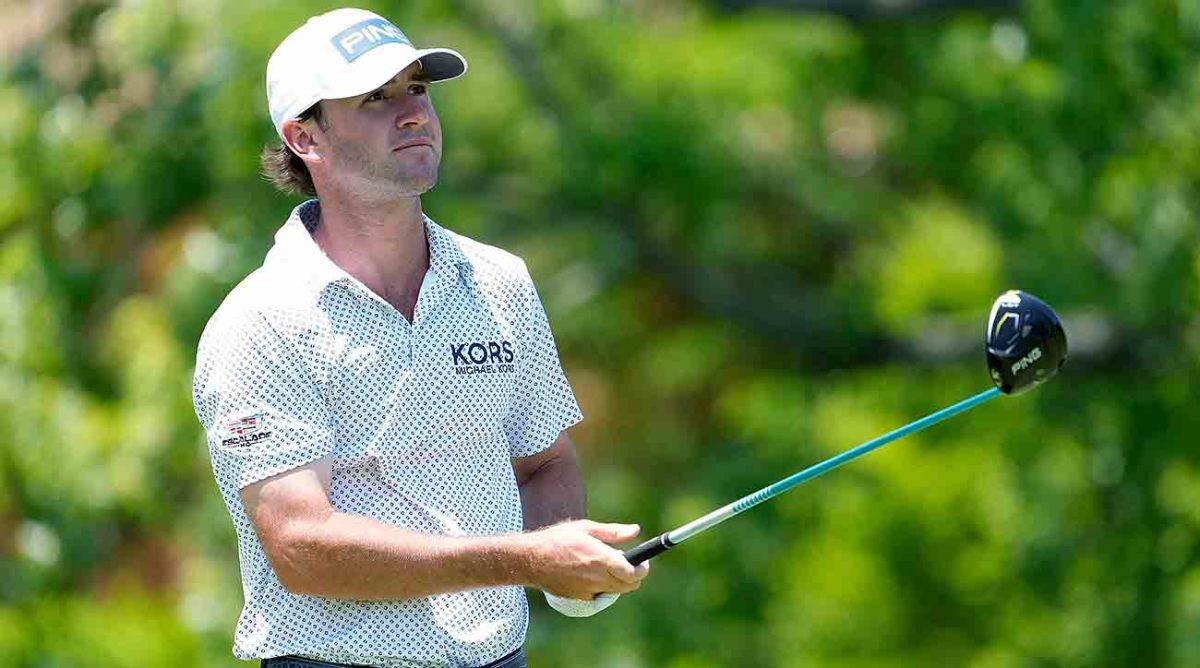 Austin Eckroat is pictured in the first round of the 2023 Memorial Tournament.