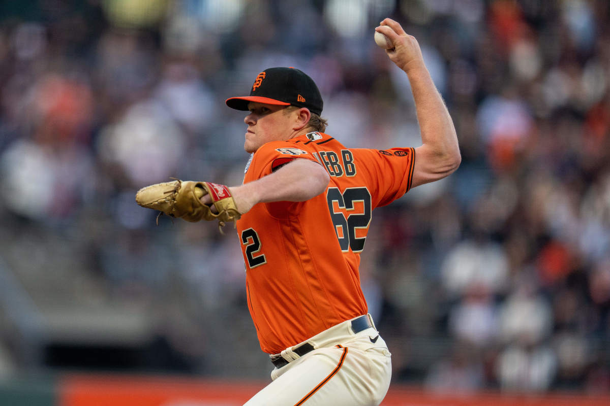 SF Giants starting pitcher Logan Webb delivers a pitch against the Baltimore Orioles on June 2, 2023.