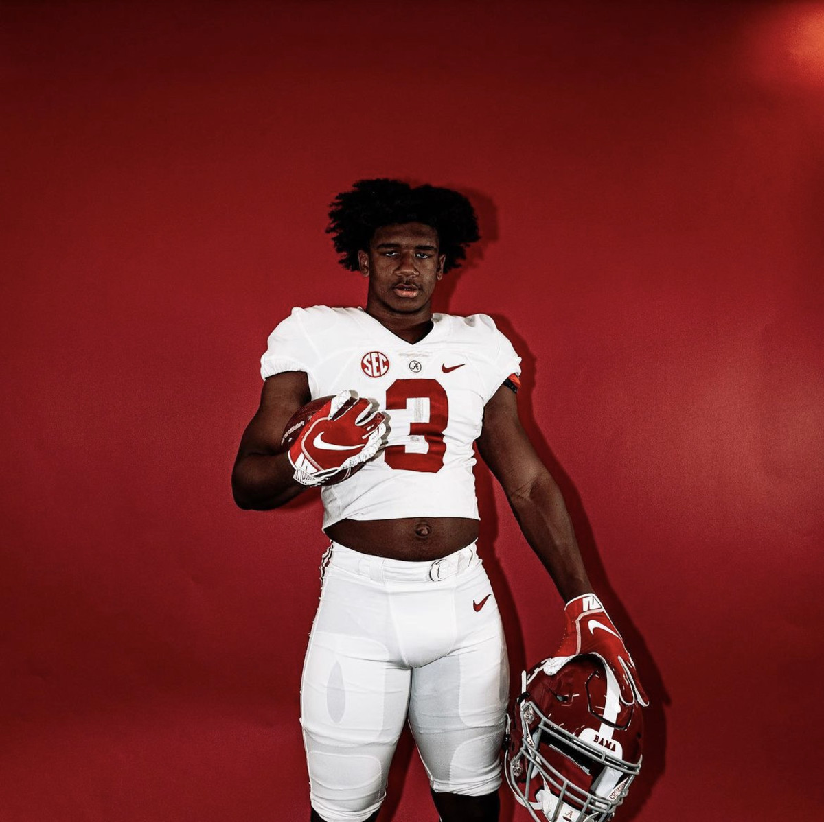 2024 4-star RB Daniel Hill during an unofficial visit to Alabama. (Photo courtesy of Daniel Hill)