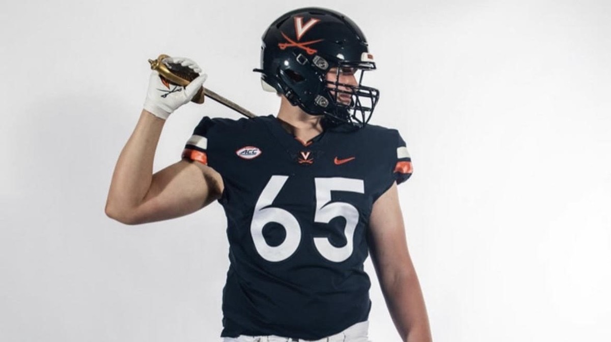 Three-star offensive lineman Grant Ellinger announces his commitment to the Virginia football recruiting class of 2024.