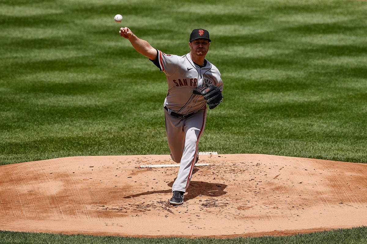 SF Giants starter Alex Cobb throws a pitch against the Colorado Rockies on June 8, 2023.