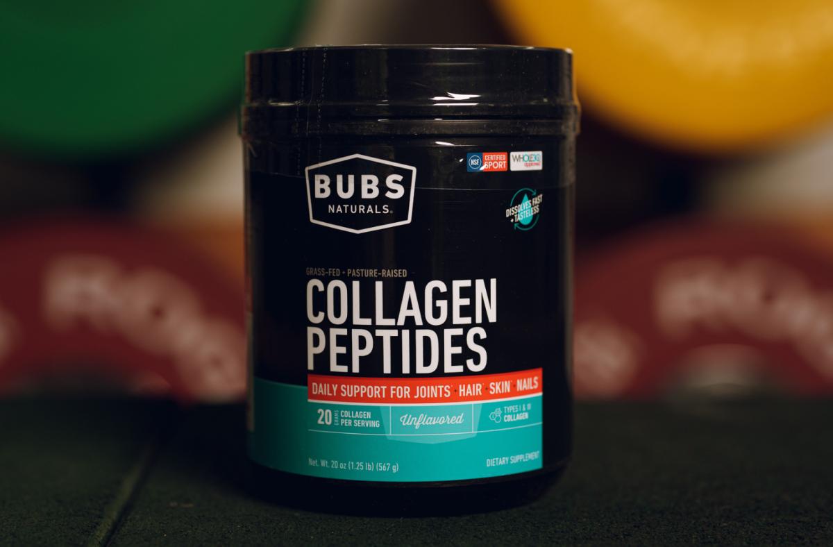 20-serving tub of unflavored Bubs Naturals Collagen Peptides powder