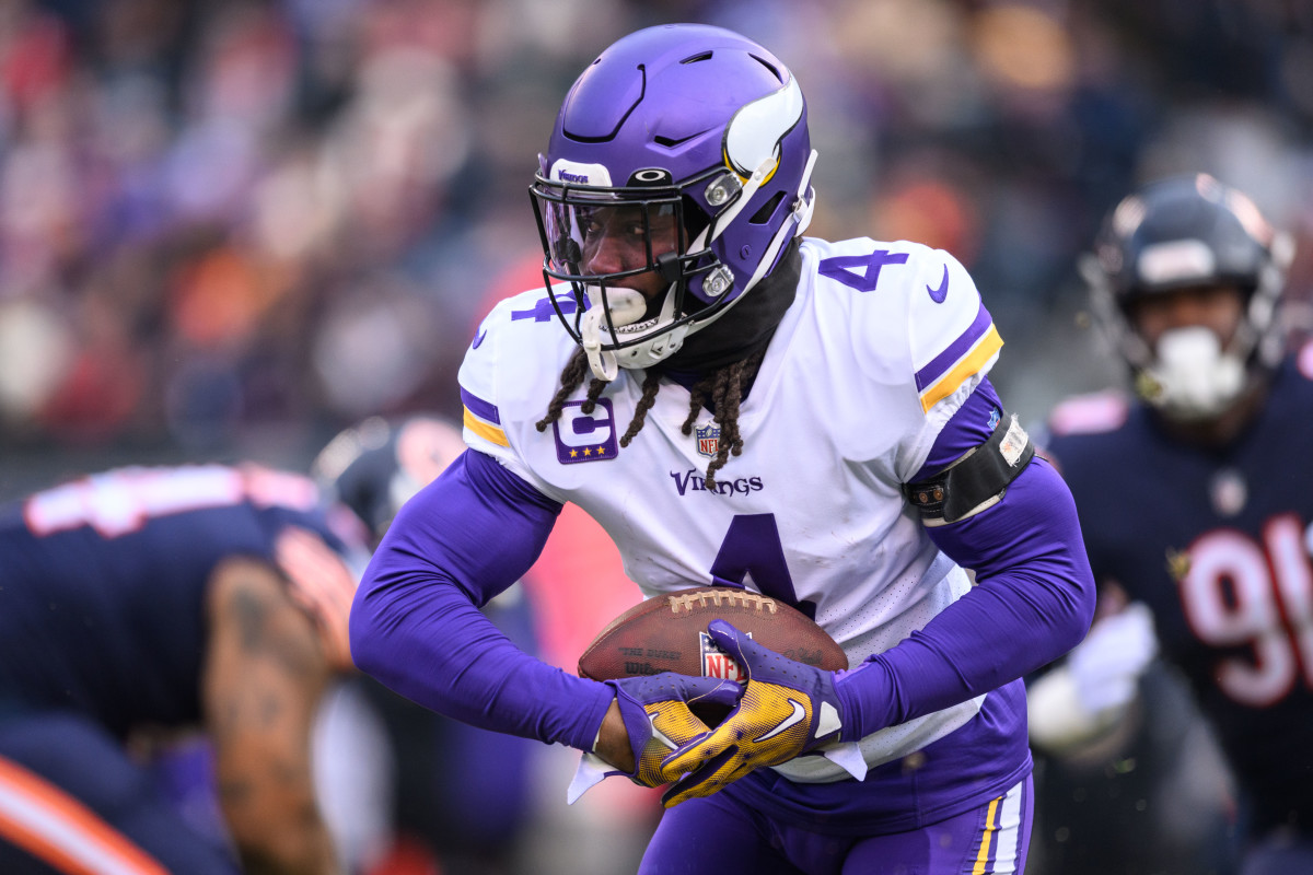 Free agent RB Dalvin Cook carries the ball against the Bears