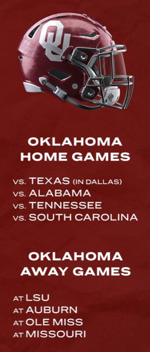 SEC Schedule Reveal Oklahoma's 2024 League Opponents Look Daunting
