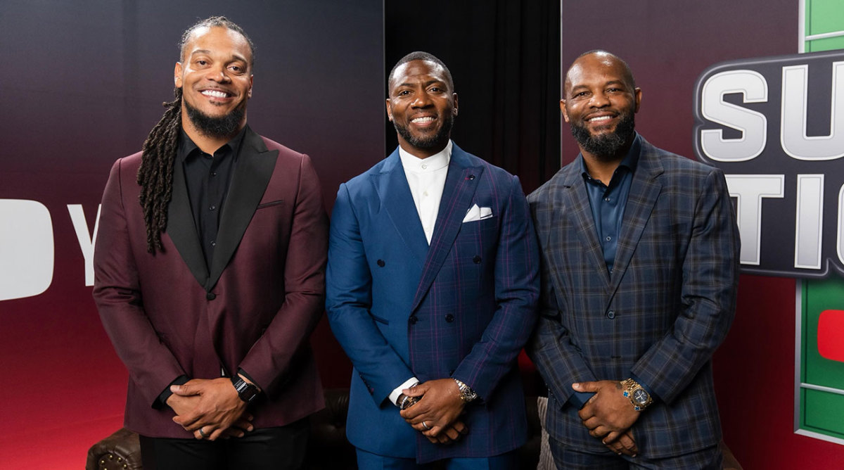 Hosts of The Pivot Podcast, Channing Crowder, Ryan Clark and Fred Taylor
