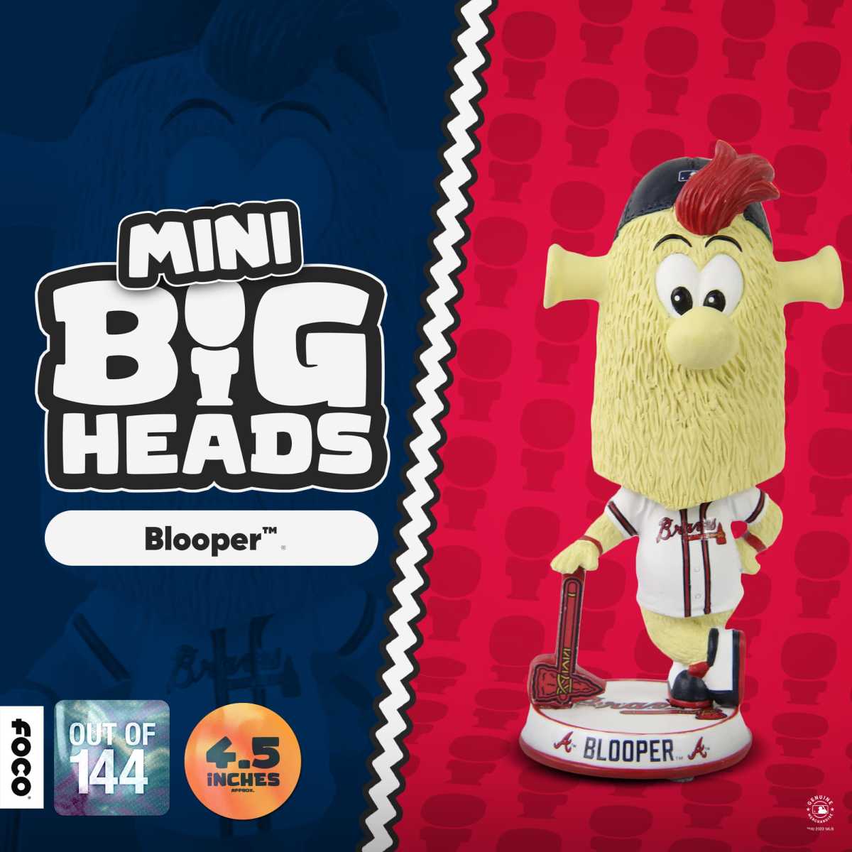 Blooper Atlanta Braves Mascot Bighead Bobblehead
