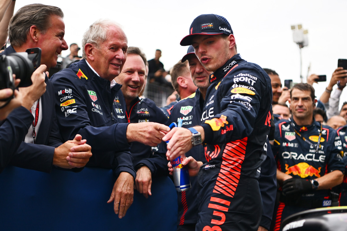 Max Verstappen - Helmut Marko - Christian Horner - Red Bull