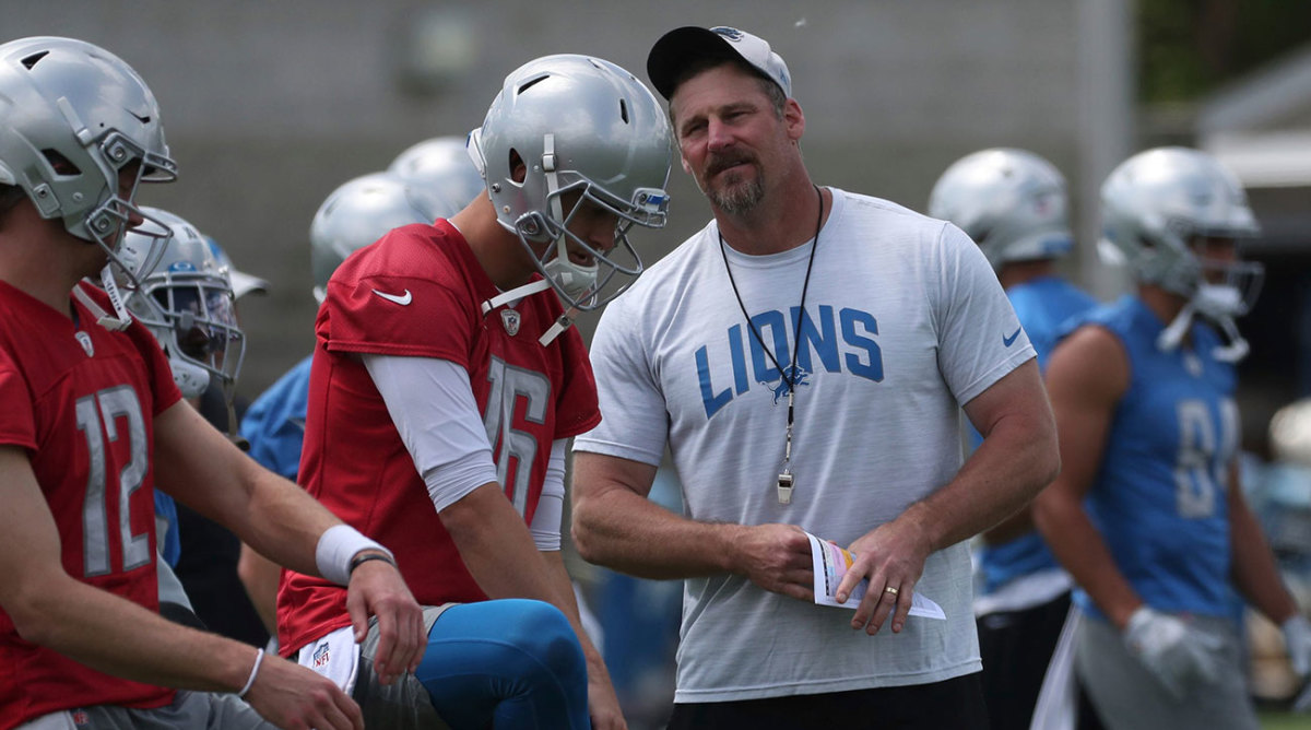 Dan Campbell at 2022 Lions training camp
