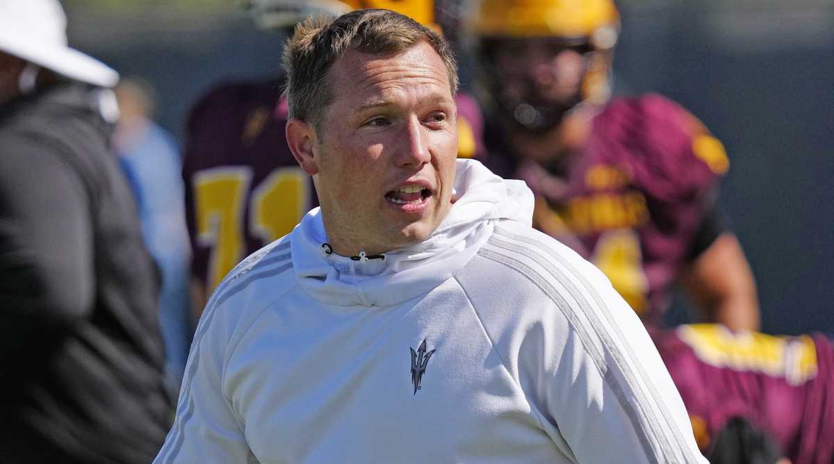 Arizona State head coach Kenny Dillingham at spring practice