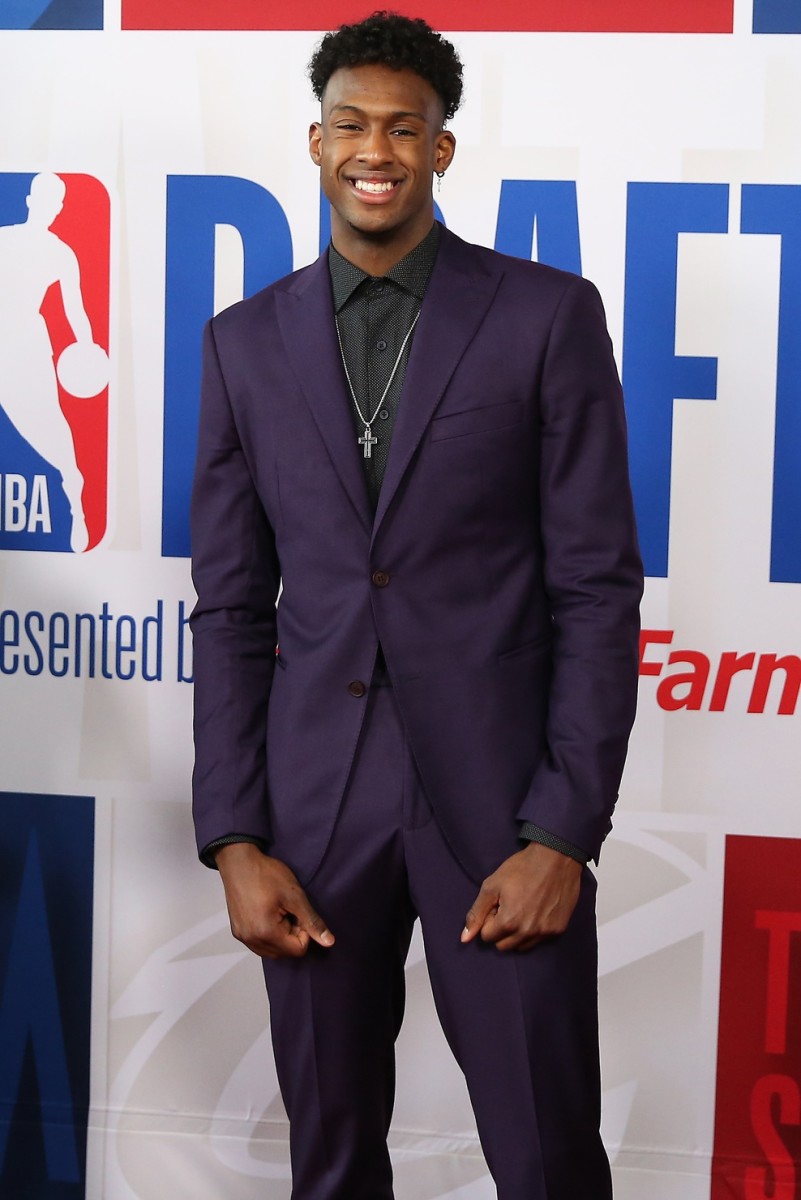Olivier-Maxence Prosper (Marquette) arrives for the first round of the 2023 NBA Draft at Barclays Arena.