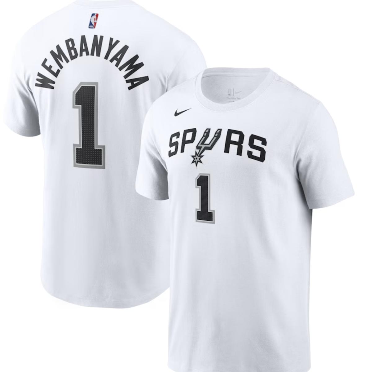 Victor Wembanyama Spurs Nike 2023 NBA Draft First Round Pick Name & Number T-Shirt - $39.99