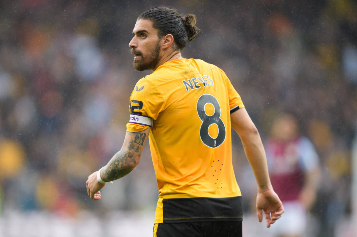 Ruben Neves pictured playing for Wolves in May 2023