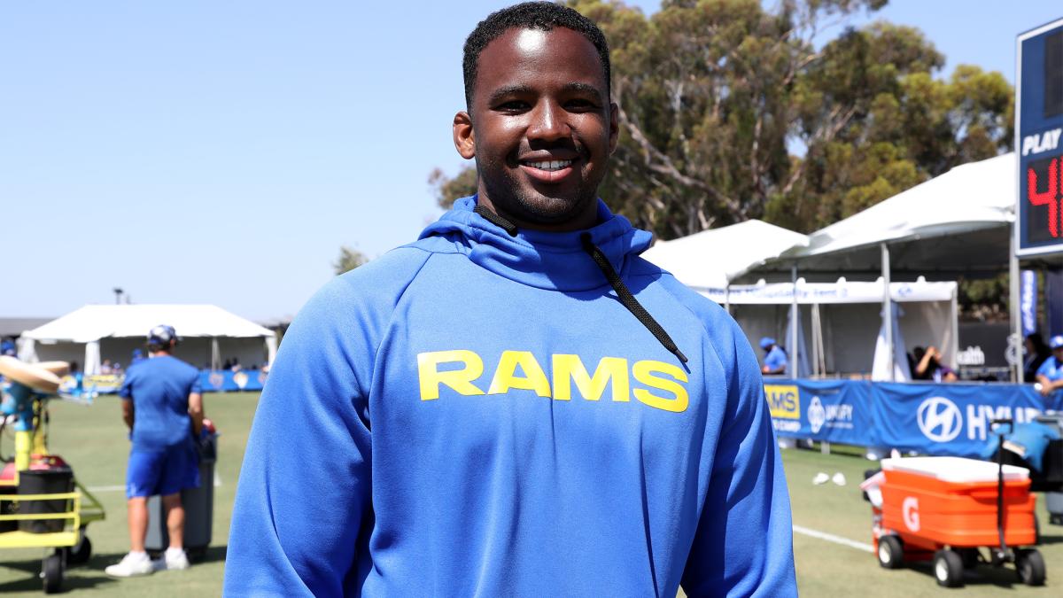 Former Los Angeles Rams running backs coach Ra'Shaad Samples after training camp