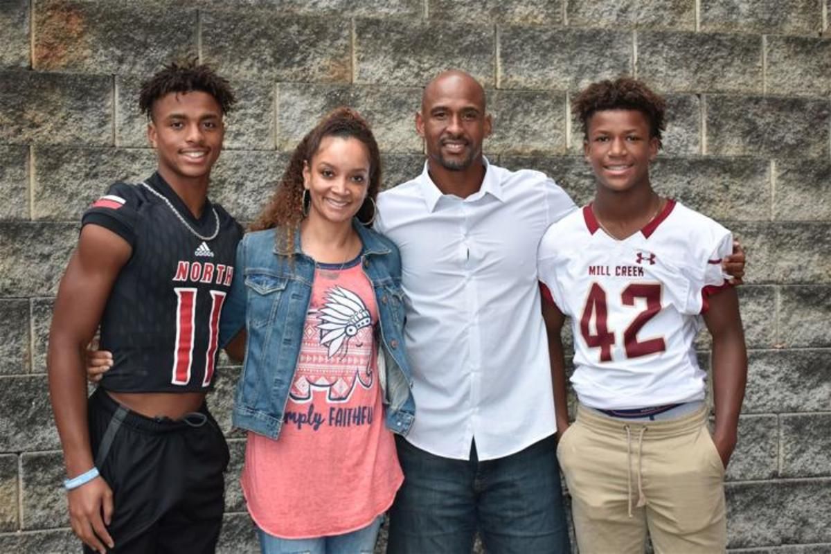 Josh Downs and family in 2019.