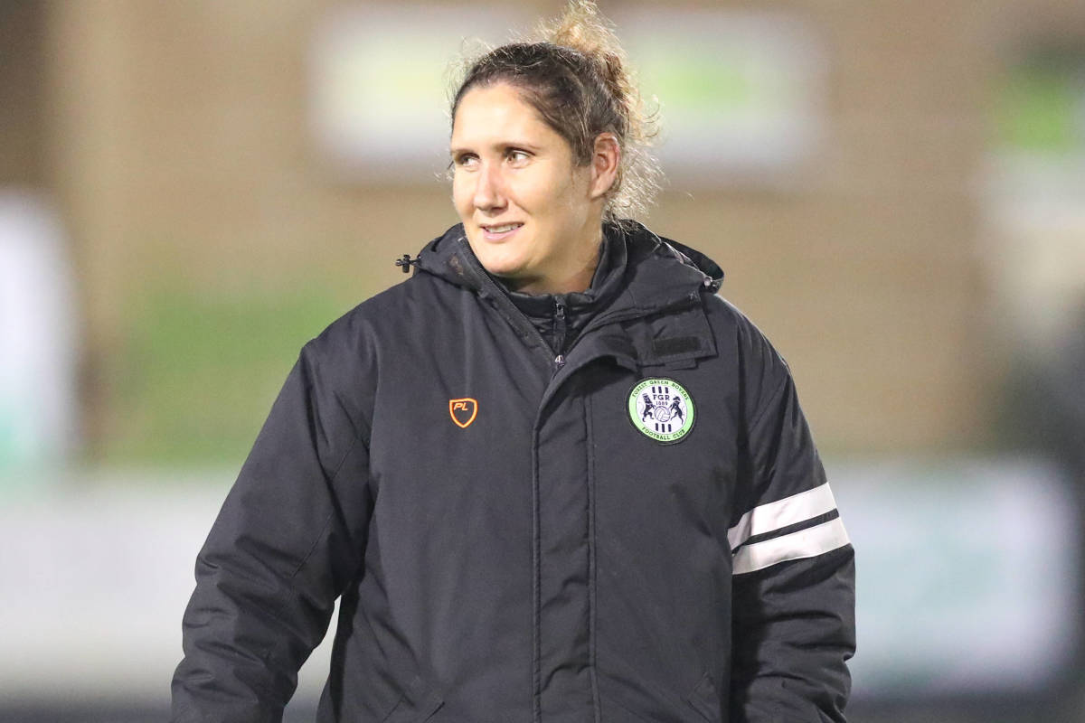 Hannah Dingley pictured in 2021 at an FA Youth Cup match between Forest Green Rovers and Bromley