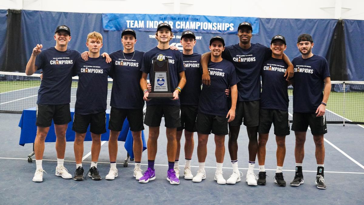 TCU Men's Tennis wins the ITA Indoor National Championship on February 20,2023.