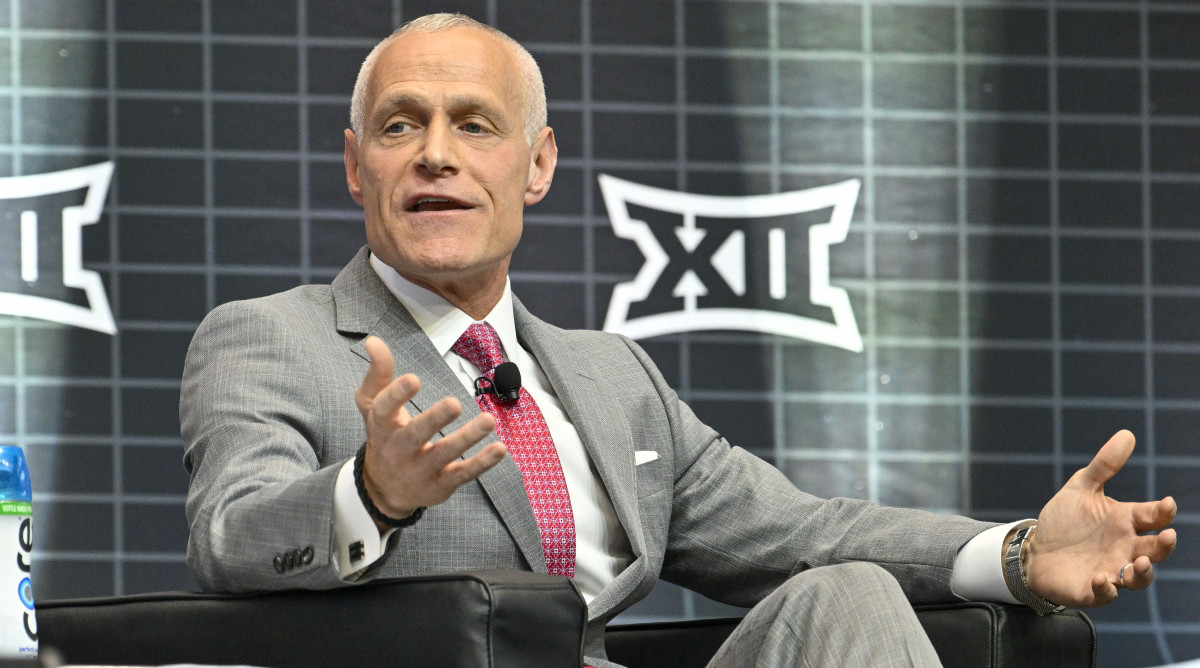 Big 12 commissioner Brett Yormark at the conference’s media day in 2023.
