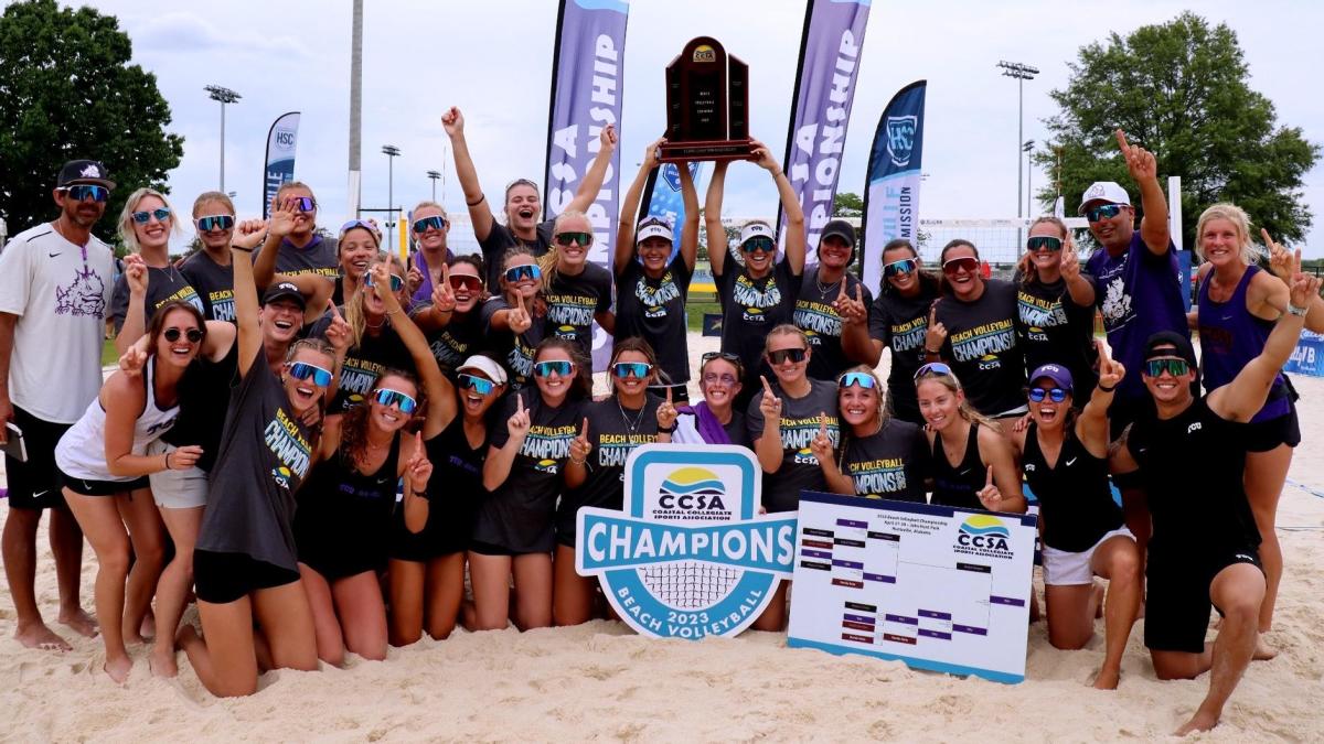 TCU Beach Volleyball wins the 2023 CCSA Conference Championship.