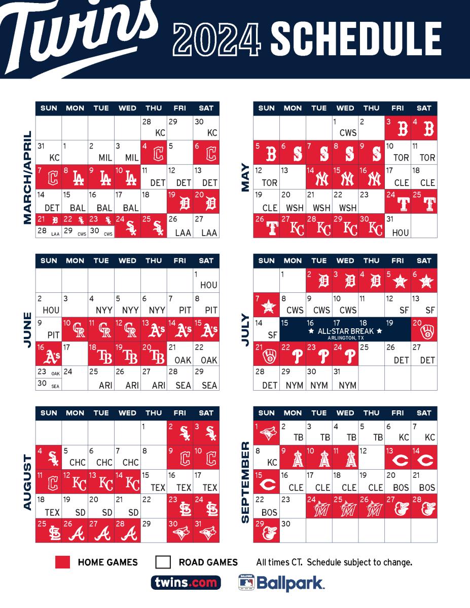 Minnesota Twins Baseball 2024 Schedule carte ign
