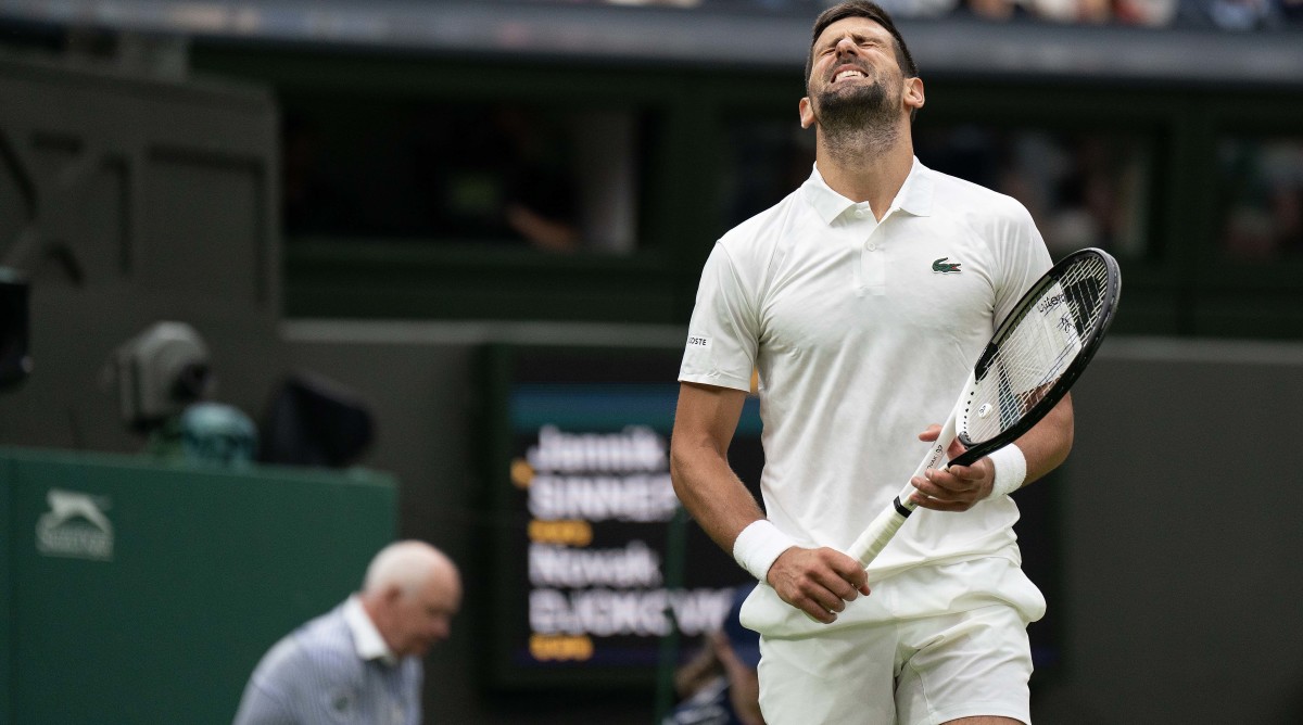 Novak Djokovic at Wimbledon.