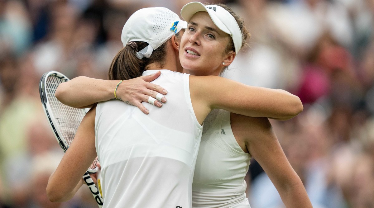 Elina Sviotlina after winning in the quarterfinals.