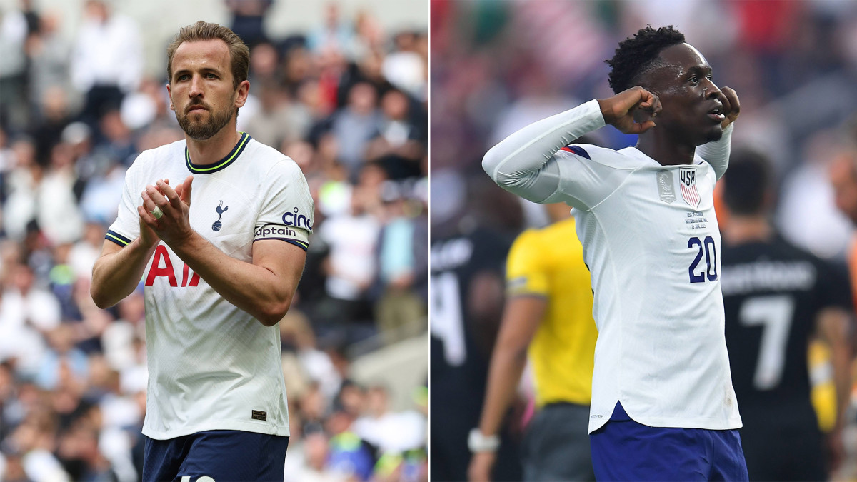 Harry Kane and Folarin Balogun