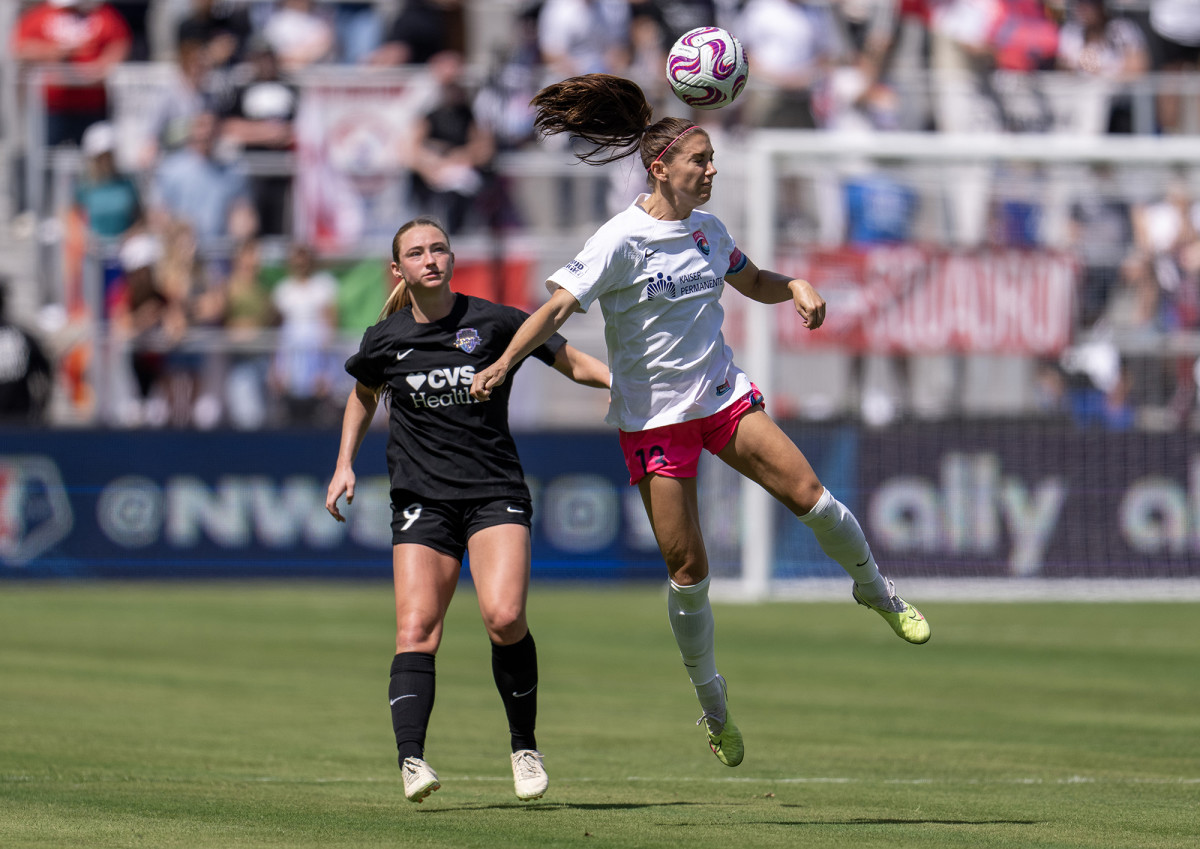 In her first regular season with San Diego in 2022, Morgan recorded 16 goals and three assists, including one each in the playoffs.