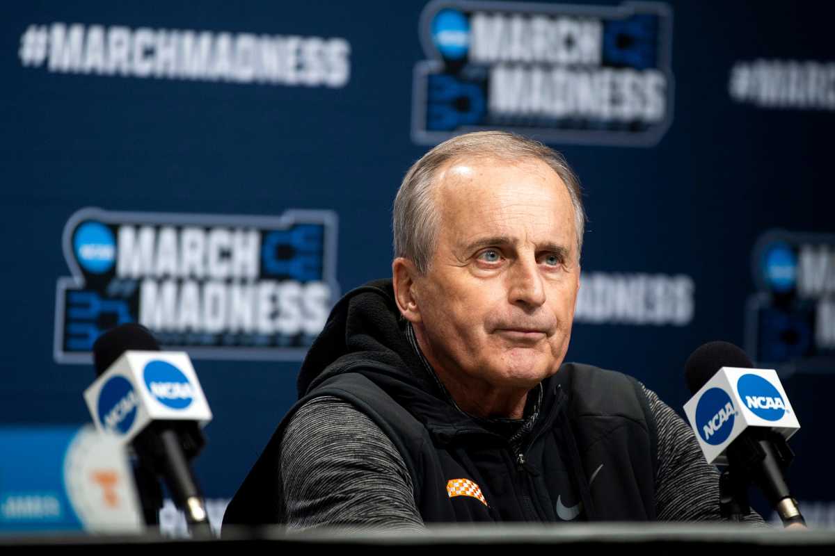 Tennessee Volunteers HC Rick Barnes during media availability of a March Madness practice in Indianapolis, Indiana, on March 16, 2022. (Photo by Brianna Paciorka)