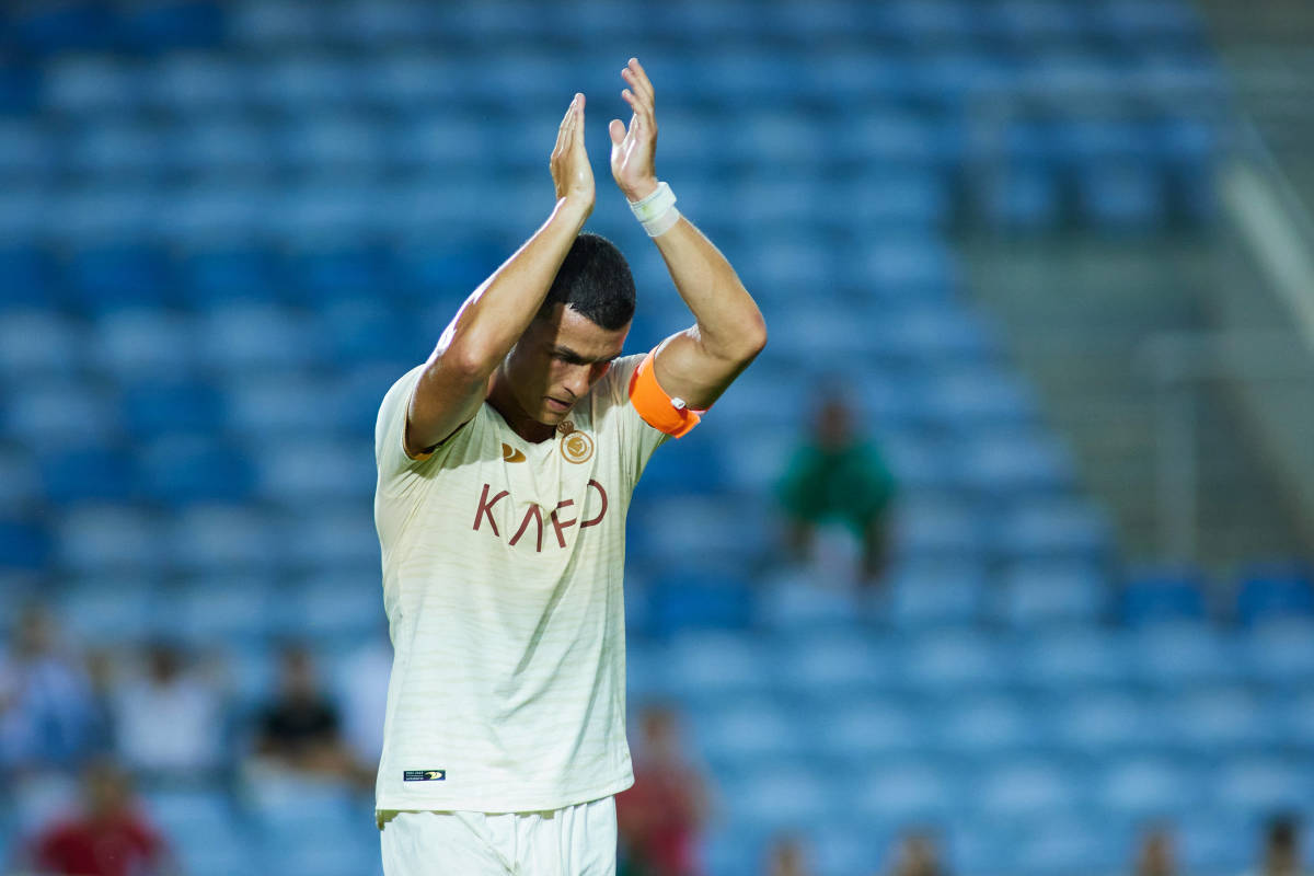 Al Nassr captain Cristiano Ronaldo pictured in July 2023 during a pre-season friendly against Celta Vigo in Portugal