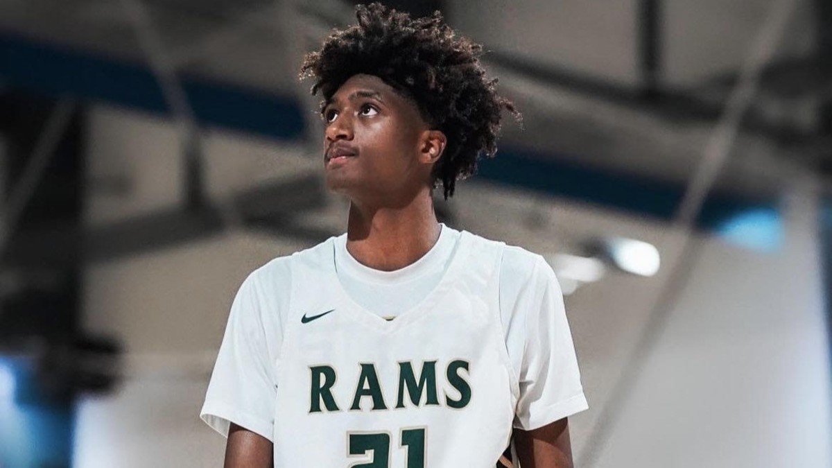 Four-star wing Jacob Wilkins playing for the Grayson High School Rams boys' basketball team.