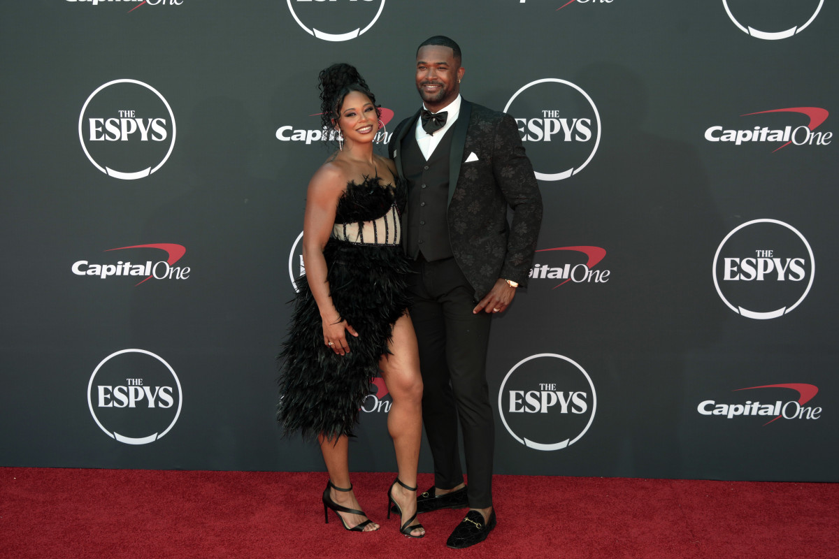 Bianca Belair and Montez Ford on the red carpet at the ESPYs