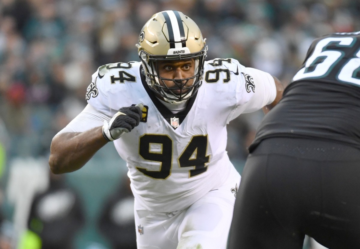 New Orleans Saints defensive end Cameron Jordan (94) against the Philadelphia Eagles. Mandatory Credit: Eric Hartline-USA TODAY Sports