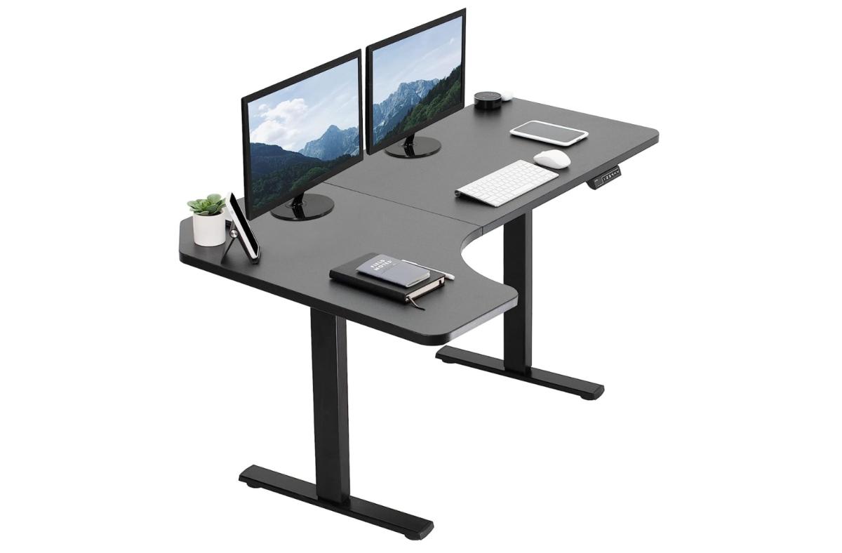 VIVO Electric L-Shaped Desk_Amazon