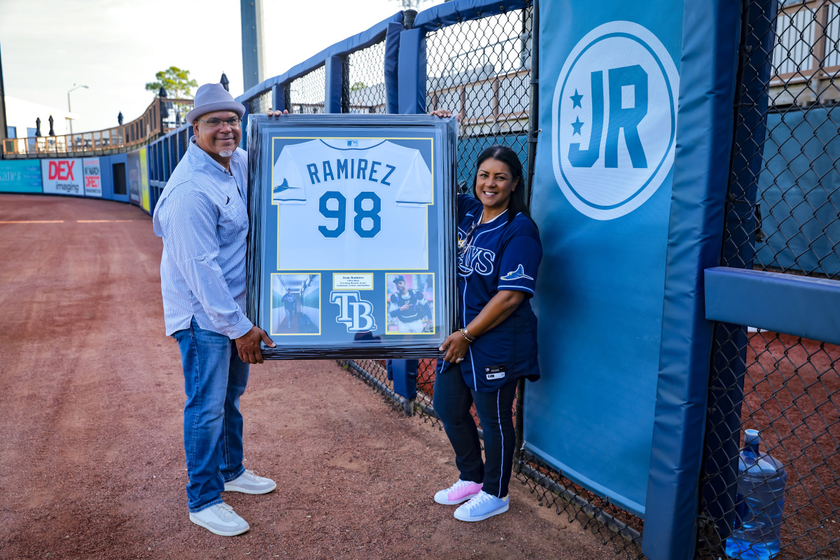 Toni and Carlos spoke to the Rays about mental health at the spring training following Jean’s death and participated in a ceremony honoring their son. 