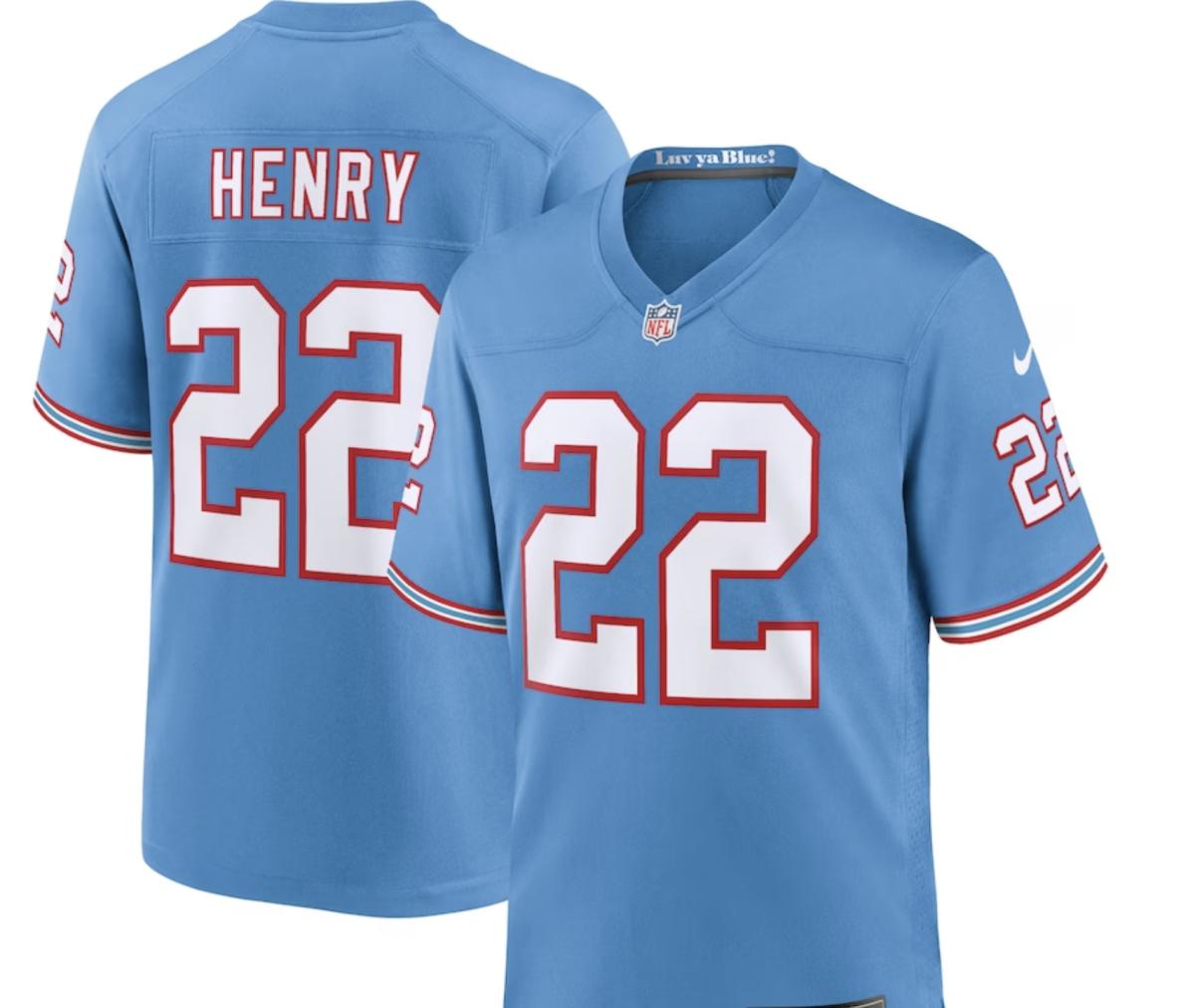 Derrick Henry Tennessee Titans Nike Oilers Throwback Alternate Game Player Jersey - $129.99
