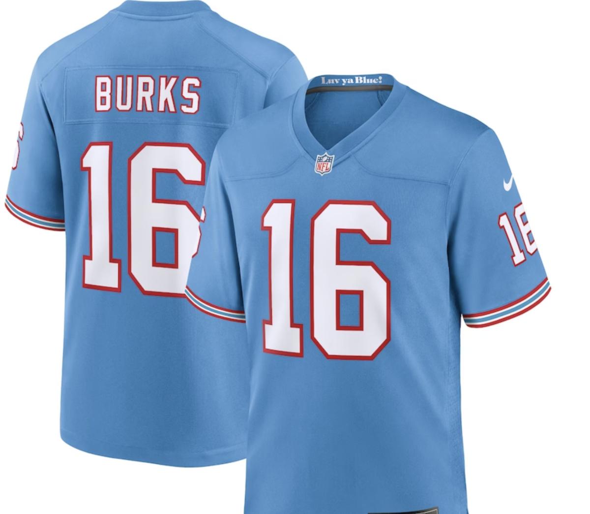 Treylon Burks Tennessee Titans Nike Oilers Throwback Alternate Game Player Jersey - $129.99