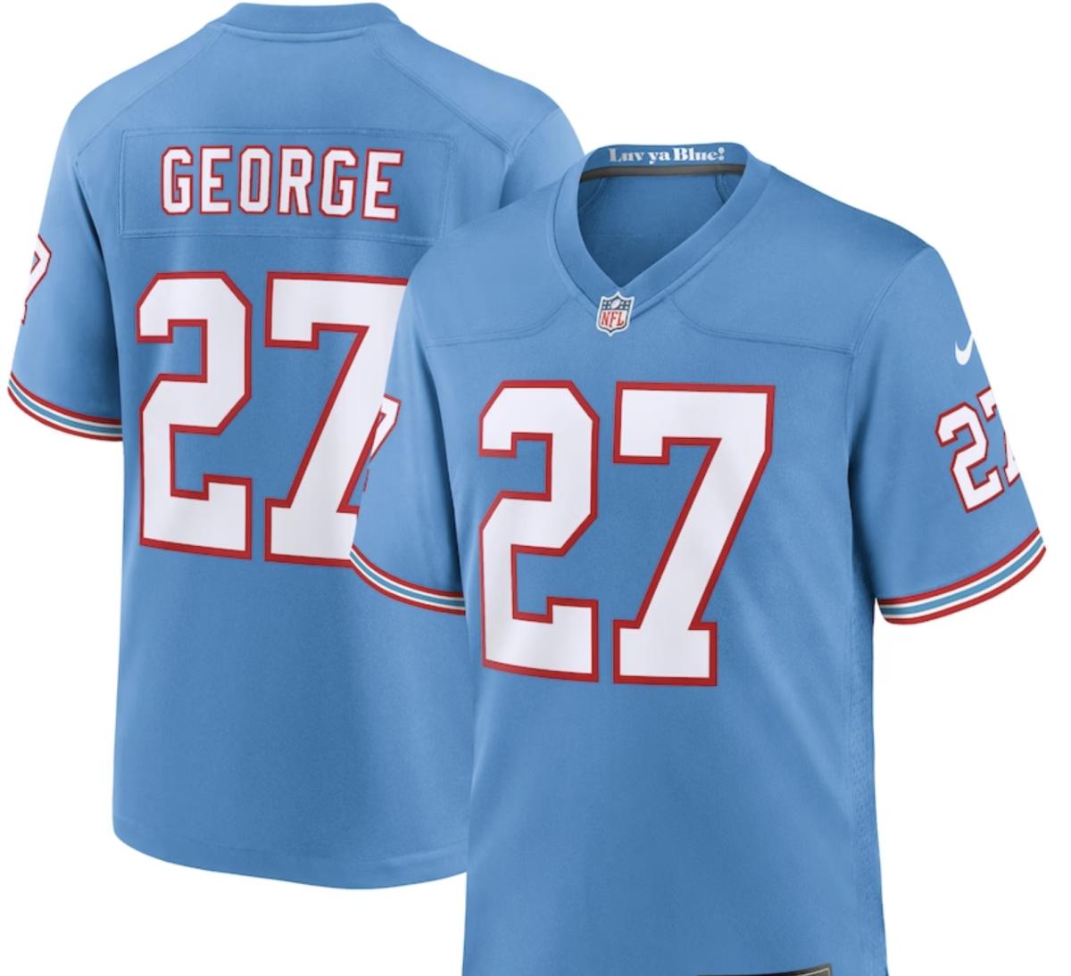 Eddie George Tennessee Titans Nike Oilers Throwback Retired Player Game Jersey - $129.99