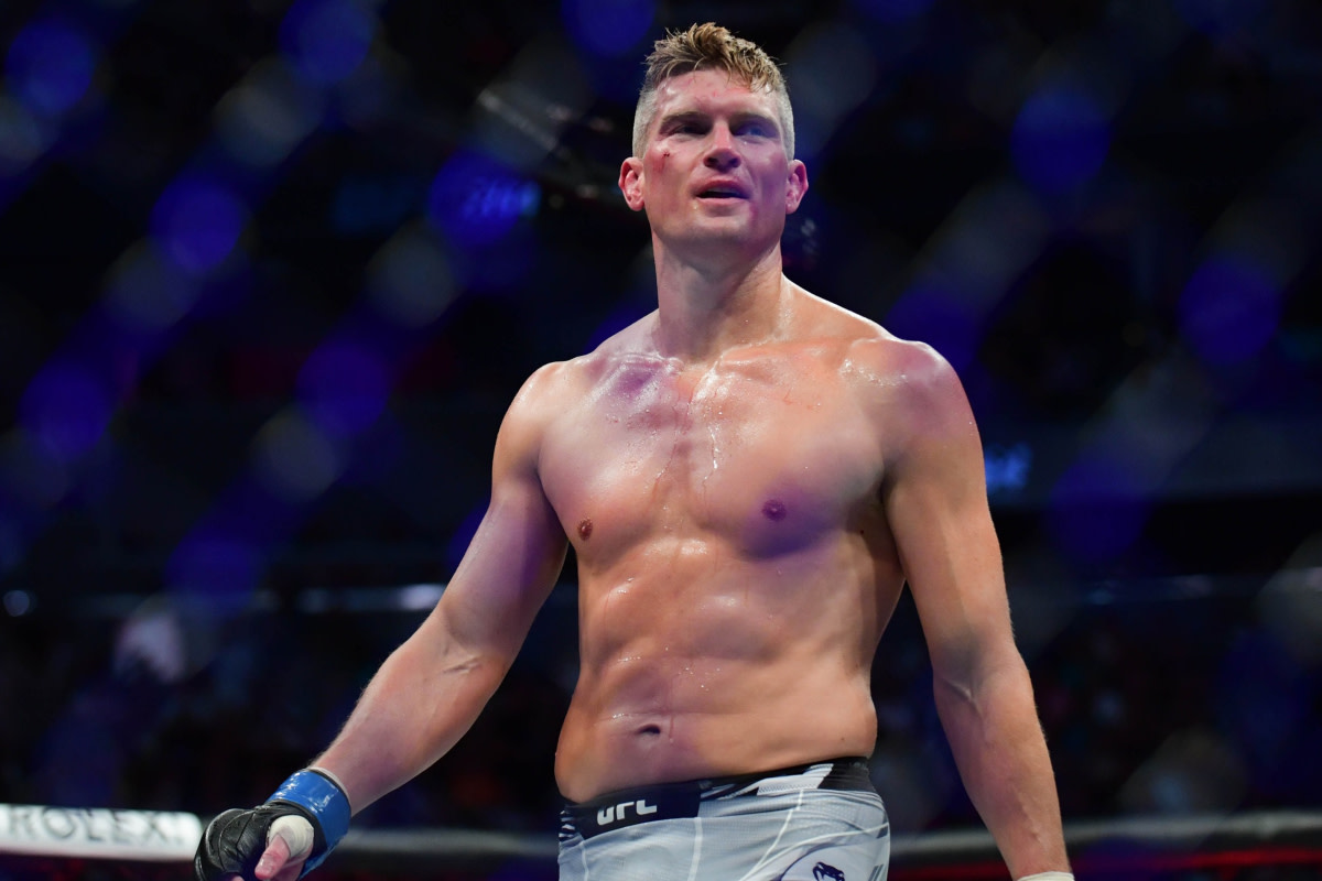 Stephen Thompson looks on during his UFC 264 bout against Gilbert Burns.