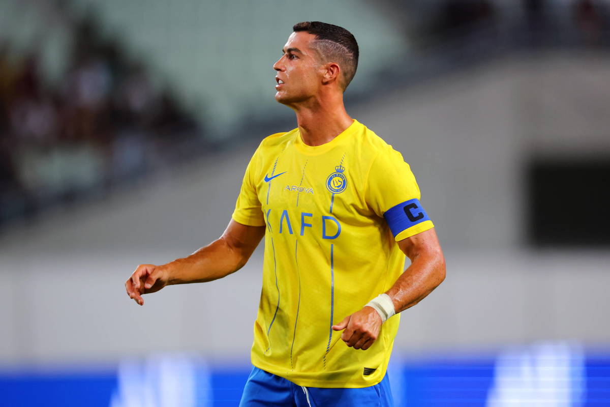 Cristiano Ronaldo pictured playing for Al Nassr in July 2023