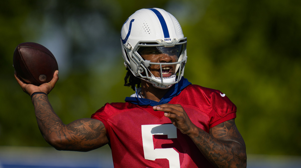 Colts quarterback Anthony Richardson at training camp
