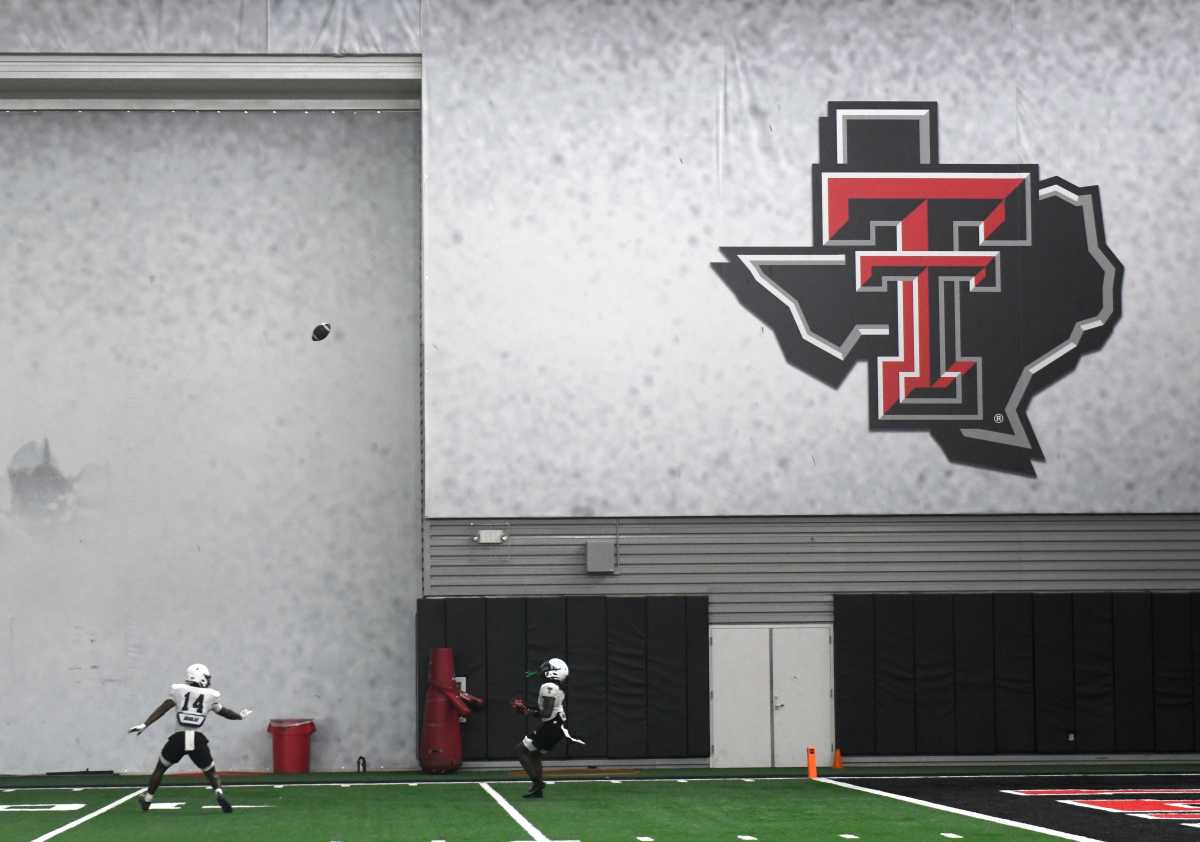 Texas Tech hosts a football practice, Tuesday, Aug. 8, 2023, at the Sports Performance Center.