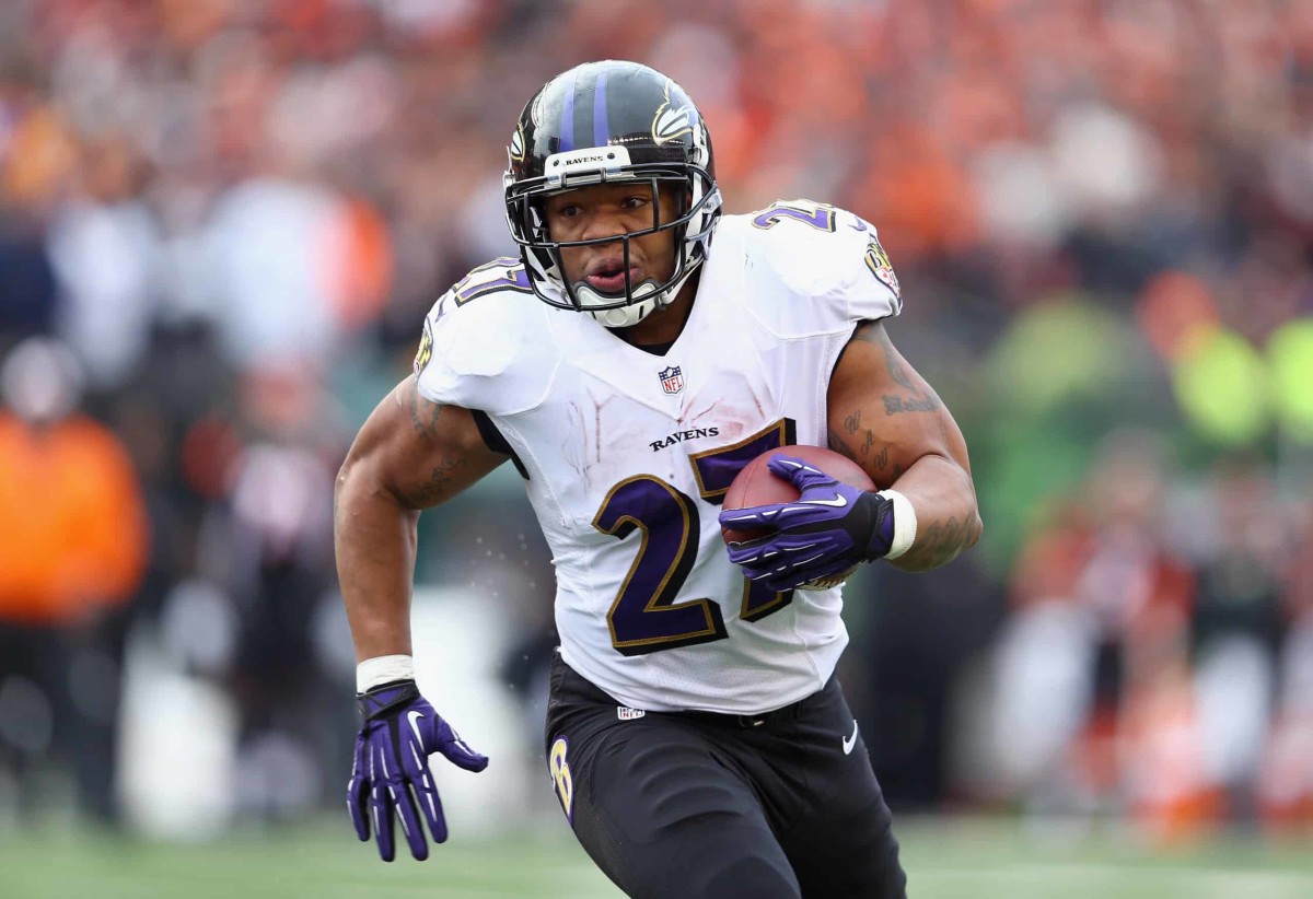 Ray Rice had 9,214 total yards in his career.