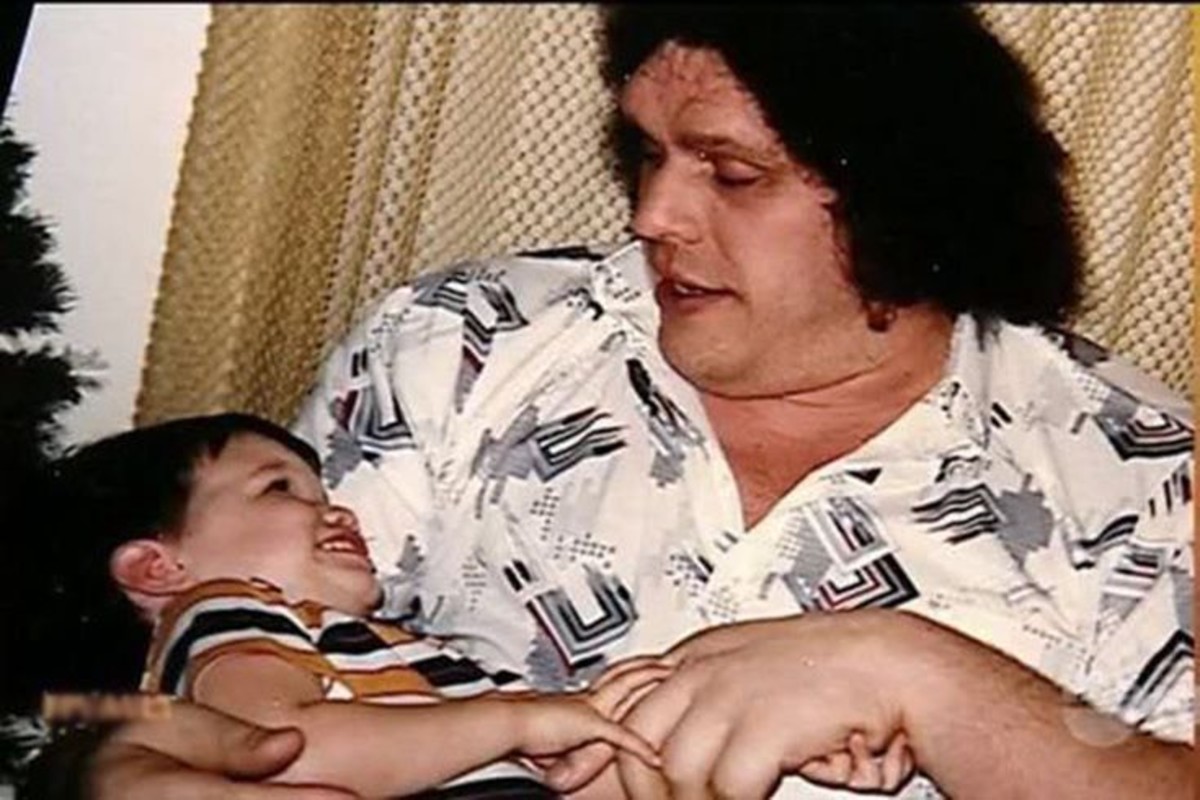 Andre The Giant and a young Randy Orton