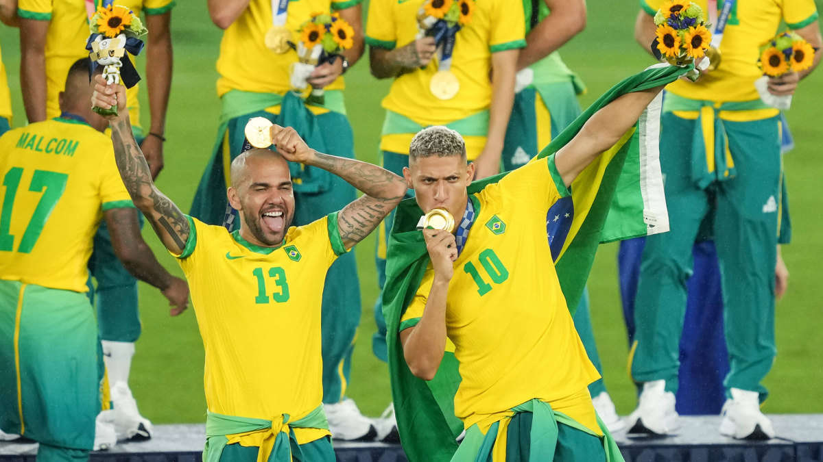 Dani Alves and Richarlison helped Brazil win Olympic gold