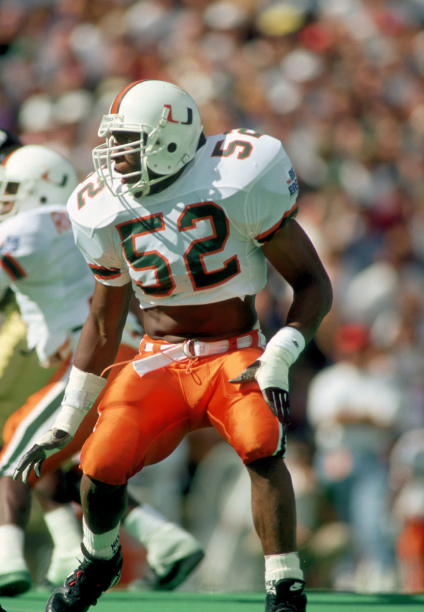 Ray Lewis MLB Miami Hurricanes (1993-1995); 27th pick of the 1996 NFL Draft by the Baltimore Ravens